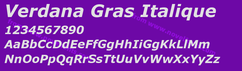 Verdana Gras ItaliquePreview Verdana Gras ItaliquePreview