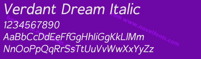 Verdant Dream ItalicPreview Verdant Dream ItalicPreview