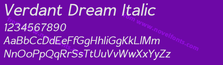 Verdant Dream ItalicPreview Verdant Dream ItalicPreview