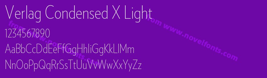 Verlag Condensed X LightPreview Verlag Condensed X LightPreview