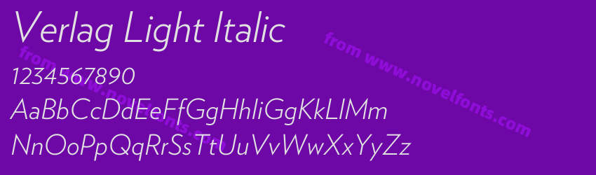 Verlag Light ItalicPreview Verlag Light ItalicPreview