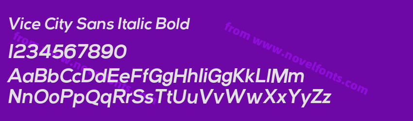 Vice City Sans Italic BoldPreview Vice City Sans Italic BoldPreview