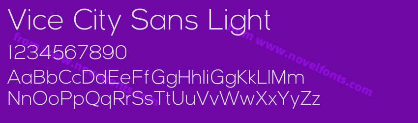 Vice City Sans LightPreview Vice City Sans LightPreview