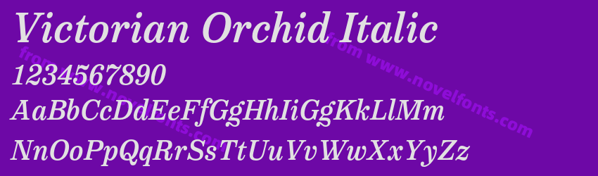 Victorian Orchid ItalicPreview Victorian Orchid ItalicPreview
