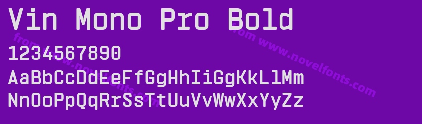 Vin Mono Pro BoldPreview Vin Mono Pro BoldPreview