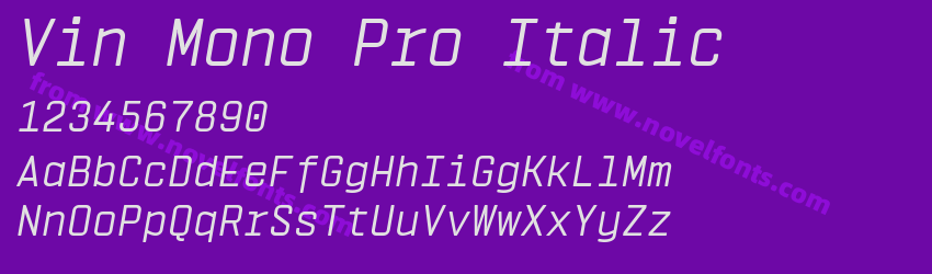 Vin Mono Pro ItalicPreview Vin Mono Pro ItalicPreview