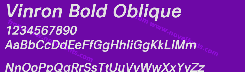 Vinron Bold ObliquePreview Vinron Bold ObliquePreview