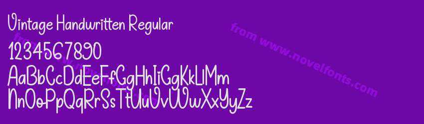 Vintage Handwritten RegularPreview Vintage Handwritten RegularPreview