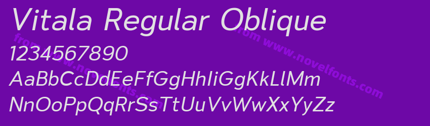 Vitala Regular ObliquePreview Vitala Regular ObliquePreview