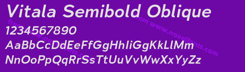 Vitala Semibold ObliquePreview Vitala Semibold ObliquePreview