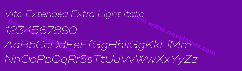 Vito Extended Extra Light ItalicPreview Vito Extended Extra Light ItalicPreview