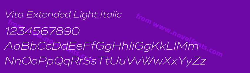 Vito Extended Light ItalicPreview Vito Extended Light ItalicPreview