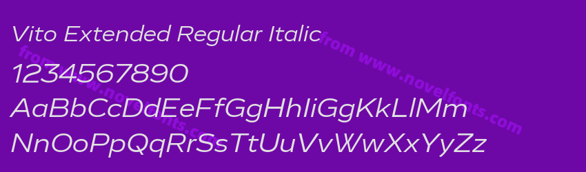 Vito Extended Regular ItalicPreview Vito Extended Regular ItalicPreview