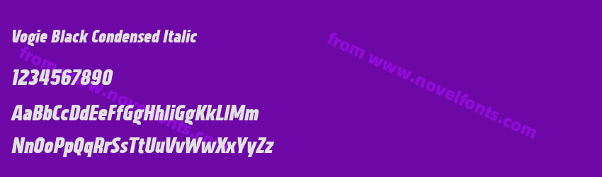 Vogie Black Condensed ItalicPreview Vogie Black Condensed ItalicPreview
