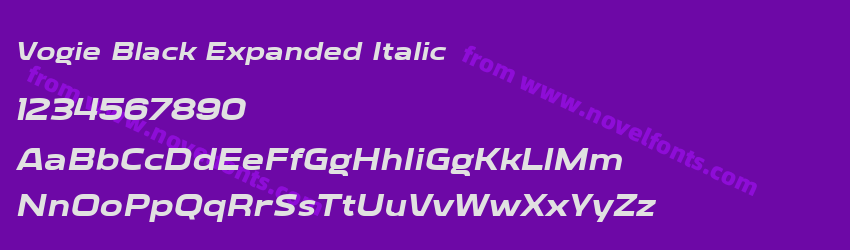 Vogie Black Expanded ItalicPreview Vogie Black Expanded ItalicPreview