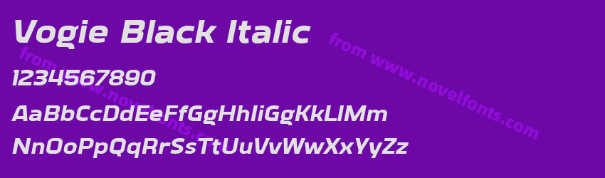 Vogie Black ItalicPreview Vogie Black ItalicPreview