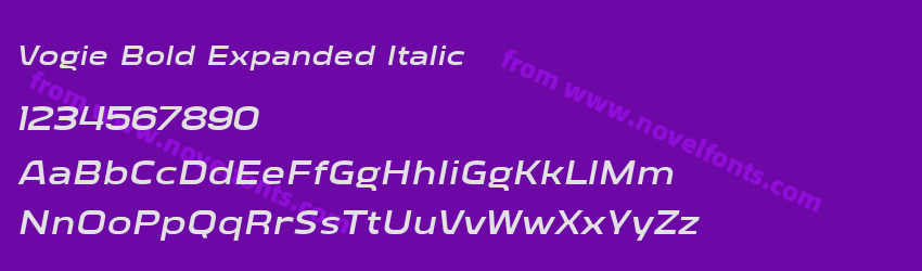 Vogie Bold Expanded ItalicPreview Vogie Bold Expanded ItalicPreview