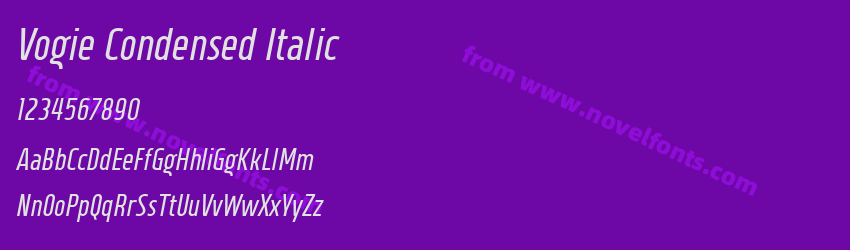 Vogie Condensed ItalicPreview Vogie Condensed ItalicPreview