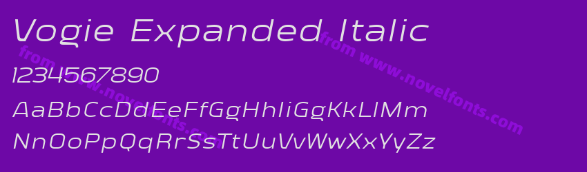 Vogie Expanded ItalicPreview Vogie Expanded ItalicPreview