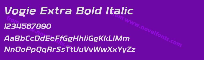 Vogie Extra Bold ItalicPreview Vogie Extra Bold ItalicPreview