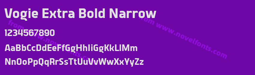 Vogie Extra Bold NarrowPreview Vogie Extra Bold NarrowPreview