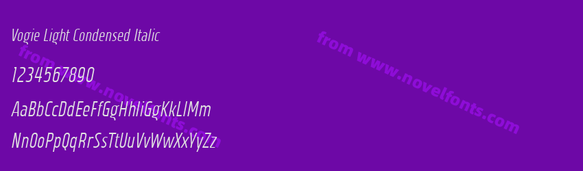 Vogie Light Condensed ItalicPreview Vogie Light Condensed ItalicPreview