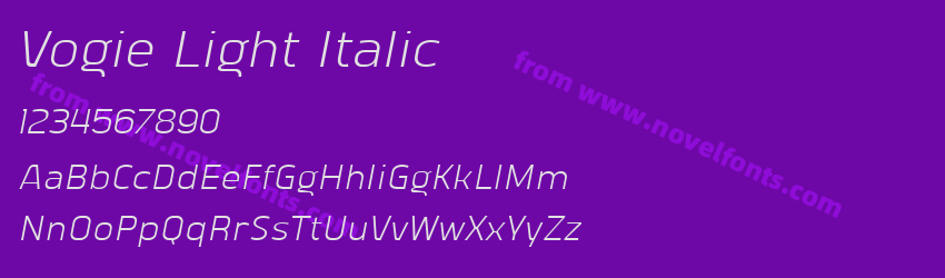 Vogie Light ItalicPreview Vogie Light ItalicPreview