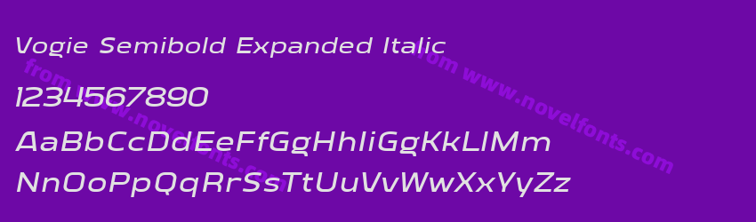 Vogie Semibold Expanded ItalicPreview Vogie Semibold Expanded ItalicPreview