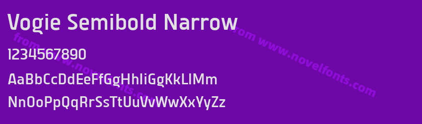 Vogie Semibold NarrowPreview Vogie Semibold NarrowPreview