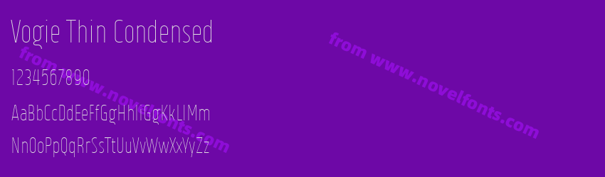 Vogie Thin CondensedPreview Vogie Thin CondensedPreview