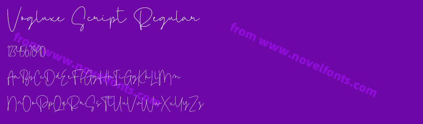 Vogluxe Script RegularPreview Vogluxe Script RegularPreview