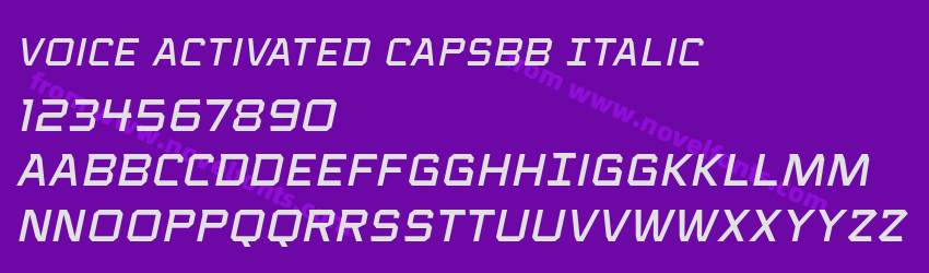 Voice Activated CapsBB ItalicPreview Voice Activated CapsBB ItalicPreview