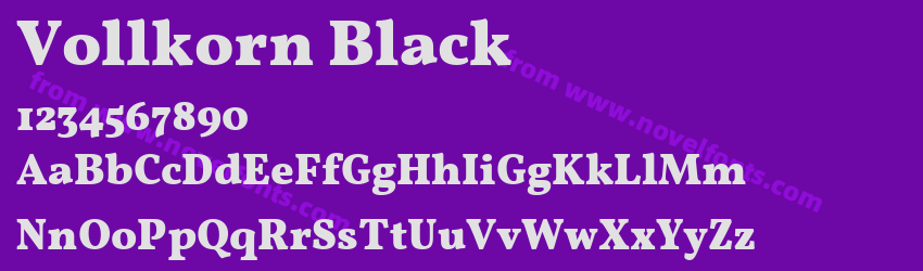 Vollkorn BlackPreview Vollkorn BlackPreview