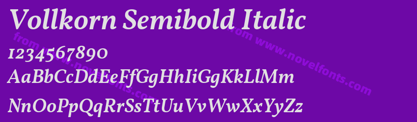 Vollkorn Semibold ItalicPreview Vollkorn Semibold ItalicPreview