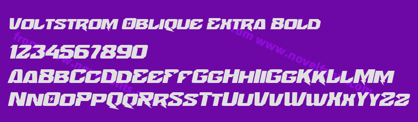 Voltstrom Oblique Extra BoldPreview Voltstrom Oblique Extra BoldPreview