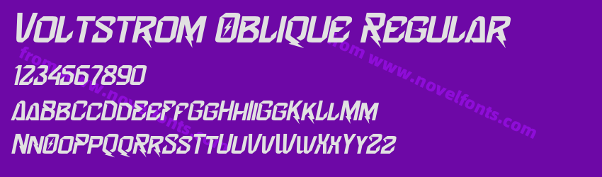 Voltstrom Oblique RegularPreview Voltstrom Oblique RegularPreview