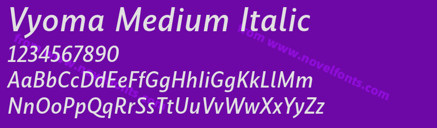 Vyoma Medium ItalicPreview Vyoma Medium ItalicPreview