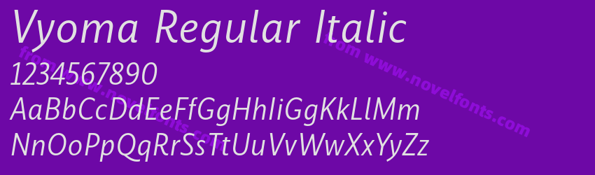 Vyoma Regular ItalicPreview Vyoma Regular ItalicPreview