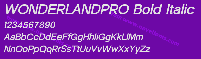 WONDERLANDPRO Bold ItalicPreview WONDERLANDPRO Bold ItalicPreview