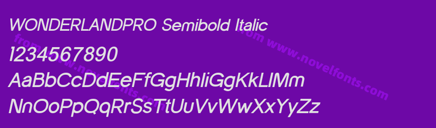 WONDERLANDPRO Semibold ItalicPreview WONDERLANDPRO Semibold ItalicPreview