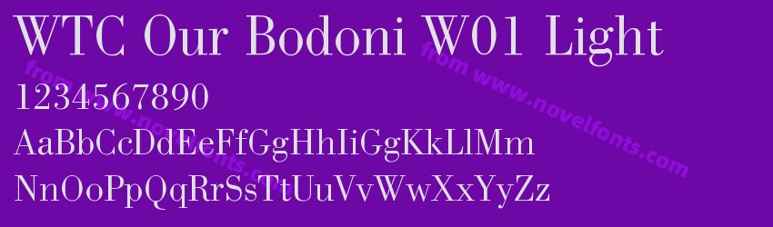 WTC Our Bodoni W01 LightPreview WTC Our Bodoni W01 LightPreview