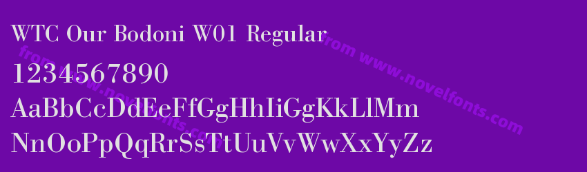 WTC Our Bodoni W01 RegularPreview WTC Our Bodoni W01 RegularPreview
