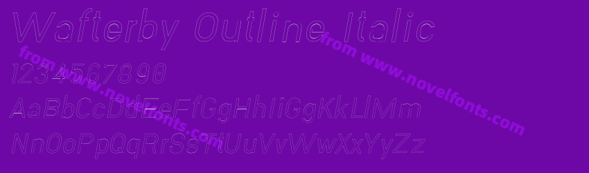 Wafterby Outline ItalicPreview Wafterby Outline ItalicPreview