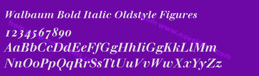 Walbaum Bold Italic Oldstyle FiguresPreview Walbaum Bold Italic Oldstyle FiguresPreview
