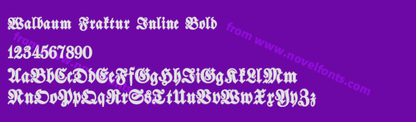 Walbaum Fraktur Inline BoldPreview Walbaum Fraktur Inline BoldPreview