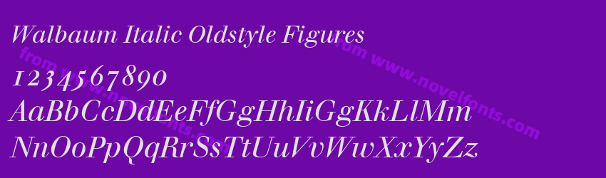 Walbaum Italic Oldstyle FiguresPreview Walbaum Italic Oldstyle FiguresPreview