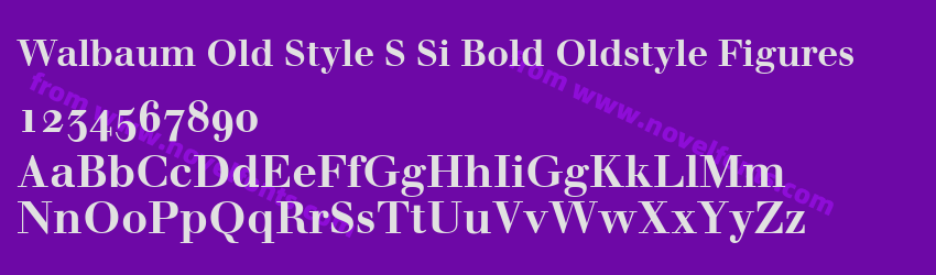 Walbaum Old Style S Si Bold Oldstyle FiguresPreview Walbaum Old Style S Si Bold Oldstyle FiguresPreview