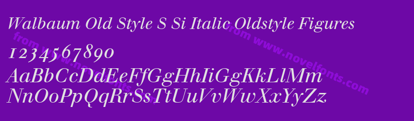 Walbaum Old Style S Si Italic Oldstyle FiguresPreview Walbaum Old Style S Si Italic Oldstyle FiguresPreview