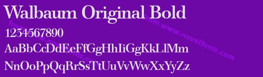 Walbaum Original BoldPreview Walbaum Original BoldPreview
