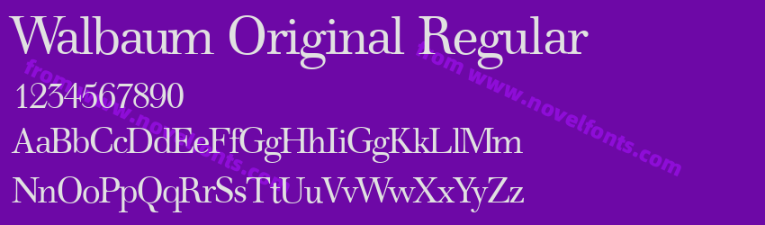 Walbaum Original RegularPreview Walbaum Original RegularPreview